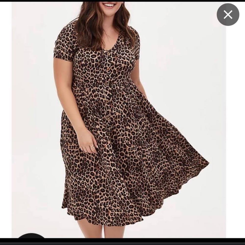 Brown cheetah print dress from torrid